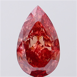 Foto Del inventario de diamantes de laboratorio, 9.06 quilates, De pera , Color Fancy Vivid Pink, claridad VS2 y certificado IGI de