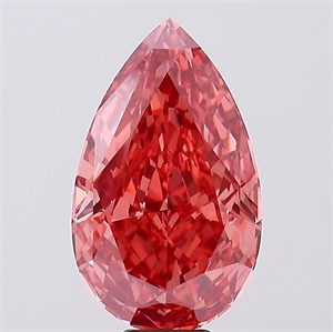 Picture of Lab Created Diamond 14.54 Carats, Pear with  Cut, Fancy Vivid Pink Color, VS1 Clarity and Certified by IGI