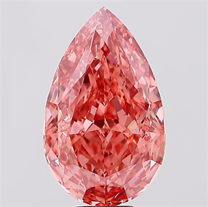 Picture of Lab Created Diamond 11.21 Carats, Pear with  Cut, Fancy Vivid Pink Color, VS1 Clarity and Certified by IGI