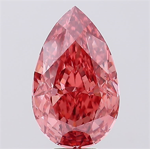 Picture of Lab Created Diamond 10.06 Carats, Pear with  Cut, Fancy Vivid Pink Color, VS1 Clarity and Certified by IGI
