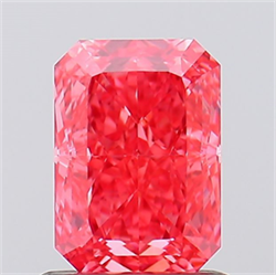Picture of Lab Created Diamond 1.04 Carats, Radiant with  Cut, Fancy Vivid Pink Color, VVS2 Clarity and Certified by IGI