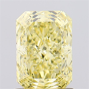 Picture of Lab Created Diamond 1.09 Carats, Radiant with  Cut, Fancy Intense Yellow Color, VVS2 Clarity and Certified by IGI