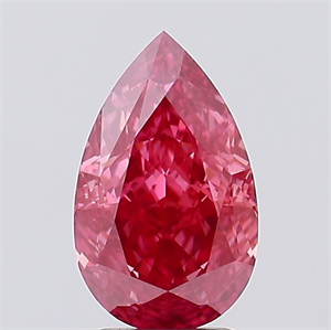 Picture of Lab Created Diamond 2.04 Carats, Pear with  Cut, Fancy Vivid Pink Color, VS1 Clarity and Certified by IGI