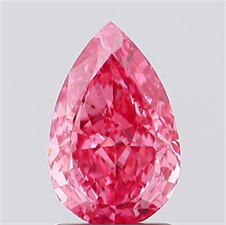 Picture of Lab Created Diamond 1.02 Carats, Pear with  Cut, Fancy Vivid Pink Color, VS2 Clarity and Certified by IGI