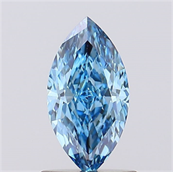 Picture of Lab Created Diamond 1.01 Carats, Marquise with  Cut, Fancy Vivid Blue Color, VS2 Clarity and Certified by IGI