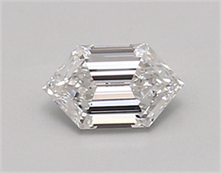 Picture of Lab Created Diamond 0.55 Carats, LONG HEXAGON with  Cut, D Color, vvs2 Clarity and Certified by IGI