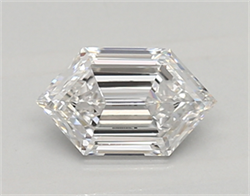 Picture of Lab Created Diamond 0.59 Carats, LONG HEXAGON with  Cut, D Color, if Clarity and Certified by IGI