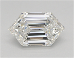 Picture of Lab Created Diamond 0.54 Carats, LONG HEXAGON with  Cut, E Color, if Clarity and Certified by IGI