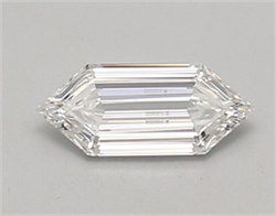 Picture of Lab Created Diamond 0.53 Carats, LONG HEXAGON with  Cut, D Color, if Clarity and Certified by IGI