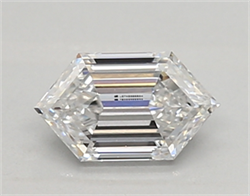 Picture of Lab Created Diamond 0.47 Carats, LONG HEXAGON with  Cut, D Color, vvs1 Clarity and Certified by IGI