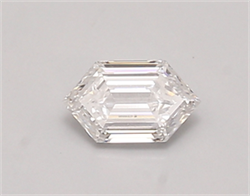 Picture of Lab Created Diamond 0.44 Carats, LONG HEXAGON with  Cut, D Color, vvs2 Clarity and Certified by IGI