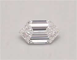 Picture of Lab Created Diamond 0.39 Carats, LONG HEXAGON with  Cut, D Color, vvs2 Clarity and Certified by IGI