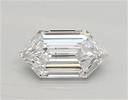 Picture of Lab Created Diamond 0.32 Carats, LONG HEXAGON with  Cut, D Color, vvs2 Clarity and Certified by IGI