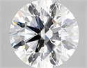 Lab Created Diamond 3.09 Carats, Round with excellent Cut, F Color, vs1 Clarity and Certified by GIA