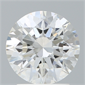 Lab Created Diamond 1.61 Carats, Round with Excellent Cut, E Color, VVS2 Clarity and Certified by IGI