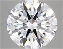 Lab Created Diamond 5.20 Carats, Round with excellent Cut, E Color, vs2 Clarity and Certified by GIA