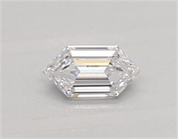 Picture of Lab Created Diamond 0.32 Carats, LONG HEXAGON with  Cut, D Color, vvs1 Clarity and Certified by IGI