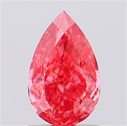 Picture of Lab Created Diamond 1.02 Carats, Pear with  Cut, Fancy Vivid Pink Color, VS1 Clarity and Certified by IGI