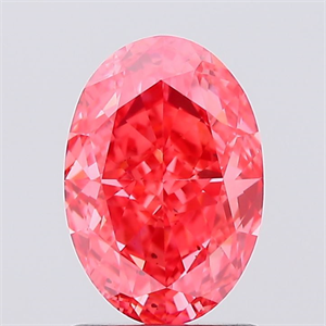 Picture of Lab Created Diamond 1.54 Carats, Oval with  Cut, Fancy Vivid Pink Color, VS2 Clarity and Certified by IGI