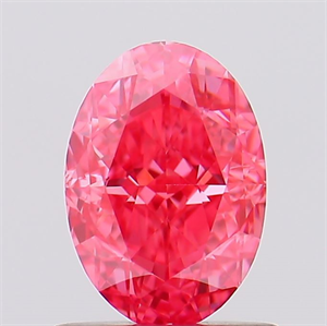 Picture of Lab Created Diamond 1.04 Carats, Oval with  Cut, Fancy Vivid Pink Color, VS1 Clarity and Certified by IGI