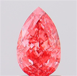 Picture of Lab Created Diamond 1.01 Carats, Pear with  Cut, Fancy Vivid Pink Color, VS2 Clarity and Certified by IGI