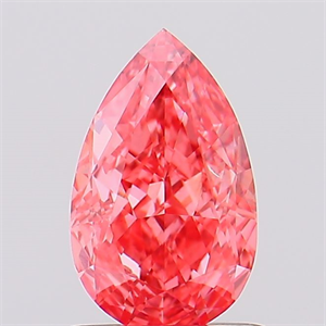 Picture of Lab Created Diamond 1.01 Carats, Pear with  Cut, Fancy Vivid Pink Color, VS2 Clarity and Certified by IGI