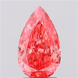 Picture of Lab Created Diamond 2.01 Carats, Pear with  Cut, Fancy Vivid Pink Color, VS1 Clarity and Certified by IGI