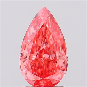 Picture of Lab Created Diamond 2.01 Carats, Pear with  Cut, Fancy Vivid Pink Color, VS1 Clarity and Certified by IGI