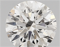 Lab Created Diamond 1.37 Carats, Round with ideal Cut, D Color, vs1 Clarity and Certified by IGI