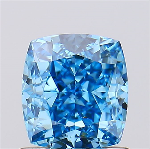 Picture of Lab Created Diamond 1.07 Carats, Cushion with  Cut, Fancy Vivid Blue Color, VVS2 Clarity and Certified by IGI