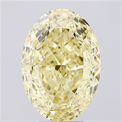 Foto Del inventario de diamantes de laboratorio, 6.18 quilates, Ovalado , Color Fancy Intense Yellow, claridad VS1 y certificado IGI de