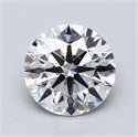 Lab Created Diamond 1.25 Carats, Round with Ideal Cut, D Color, VVS2 Clarity and Certified by IGI