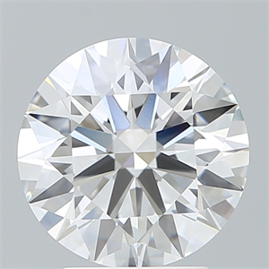 Picture of Lab Created Diamond 3.09 Carats, Round with Ideal Cut, E Color, VVS1 Clarity and Certified by IGI