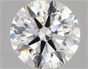 Lab Created Diamond 2.86 Carats, Round with ideal Cut, D Color, vs1 Clarity and Certified by IGI