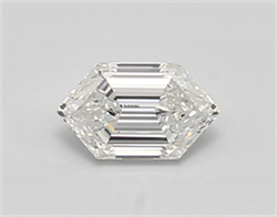 Picture of Lab Created Diamond 0.49 Carats, LONG HEXAGON with  Cut, E Color, if Clarity and Certified by IGI