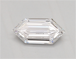 Picture of Lab Created Diamond 0.33 Carats, LONG HEXAGON with  Cut, E Color, if Clarity and Certified by IGI