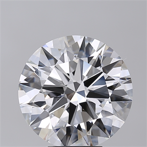 Picture of Lab Created Diamond 6.01 Carats, Round with Ideal Cut, F Color, VVS2 Clarity and Certified by IGI