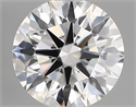 Lab Created Diamond 1.40 Carats, Round with ideal Cut, D Color, vvs2 Clarity and Certified by IGI