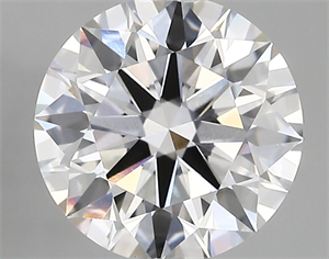 Picture of Lab Created Diamond 2.66 Carats, Round with ideal Cut, D Color, vvs1 Clarity and Certified by IGI