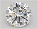 Lab Created Diamond 0.71 Carats, Round with ideal Cut, D Color, vvs2 Clarity and Certified by IGI