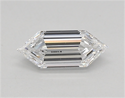 Picture of Lab Created Diamond 0.34 Carats, LONG HEXAGON with  Cut, D Color, vvs1 Clarity and Certified by IGI
