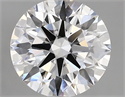 Lab Created Diamond 2.66 Carats, Round with ideal Cut, D Color, vvs1 Clarity and Certified by IGI