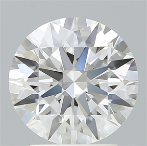 Picture of Lab Created Diamond 2.56 Carats, Round with Ideal Cut, D Color, VVS1 Clarity and Certified by IGI