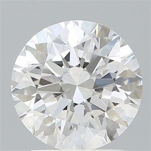 Picture of Lab Created Diamond 2.18 Carats, Round with Excellent Cut, D Color, VVS2 Clarity and Certified by IGI