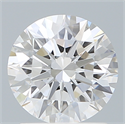 Lab Created Diamond 1.54 Carats, Round with Excellent Cut, F Color, VVS2 Clarity and Certified by IGI