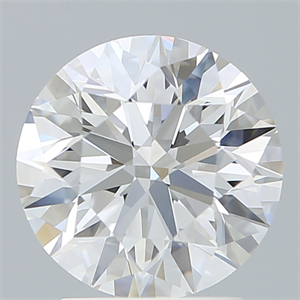 Picture of Lab Created Diamond 2.50 Carats, Round with Excellent Cut, D Color, VVS1 Clarity and Certified by IGI