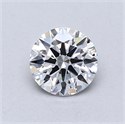 Del inventario de diamantes de laboratorio, 0.70 quilates, Redondo Ideal, Color D, claridad VVS2 y certificado IGI