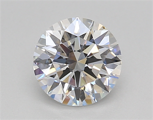 Picture of Lab Created Diamond 1.02 Carats, Round with Ideal Cut, D Color, VVS2 Clarity and Certified by IGI