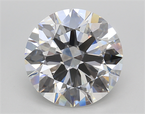 Picture of Lab Created Diamond 6.02 Carats, Round with Ideal Cut, E Color, VVS2 Clarity and Certified by IGI