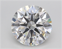 Lab Created Diamond 4.02 Carats, Round with Ideal Cut, F Color, VS1 Clarity and Certified by IGI